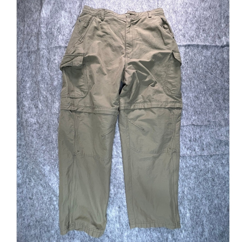 REI Mens 32 x 32 Convertible Pant Shorts Olive Green‎ Zip Off Leg